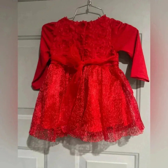 Wennikids Red Flower Girl Christening Birthday Party Dress 9 months 16-18 lbs - Picture 11 of 11